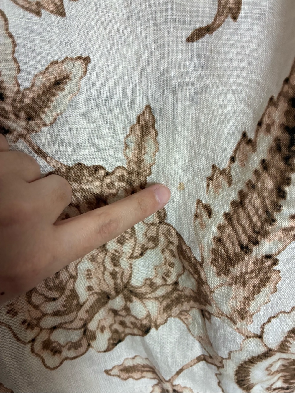 Tommy Bahama Cream & Brown Floral button up Shirt size L - Picture 13 of 13